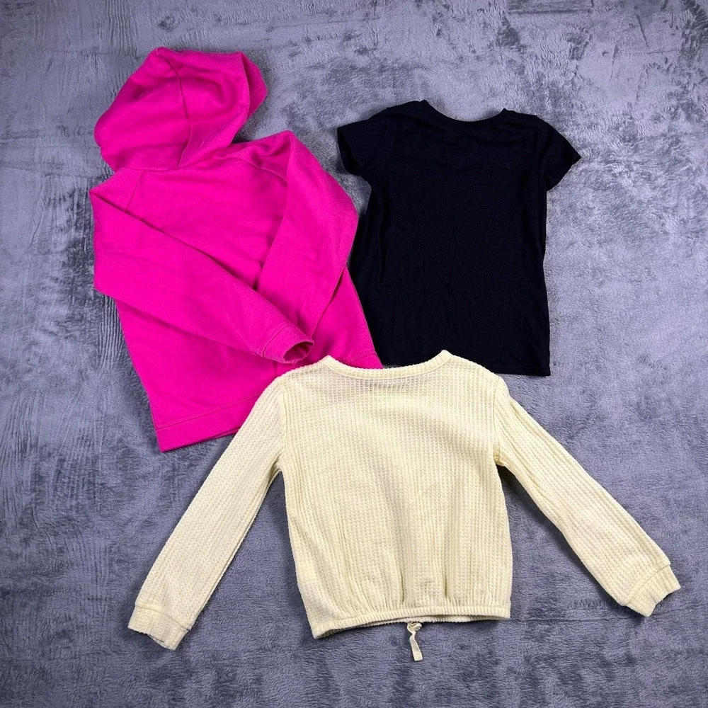 Childrens Place Epic Threads Girls 5T 3pc Set Hoodie Graphic T-Shirt Waffle Top